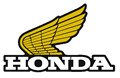 Honda-Flügel - alte Version (hier gold und weiß mit schwarzer Kontur) >> Bei Bestellung von 2 Stück gehe ich davon aus, dass ein Flügel nach links und einer nach rechts zeigen soll.<<